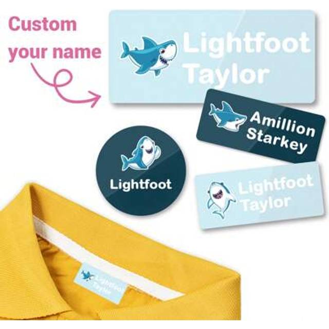 SHEIN 89pcs No Ironing, Washable, Custom Name Labels For Clothing Labels For Camp,Personalized Name Stickers For Water Bottles Labels Daycare Reusable,Cloth