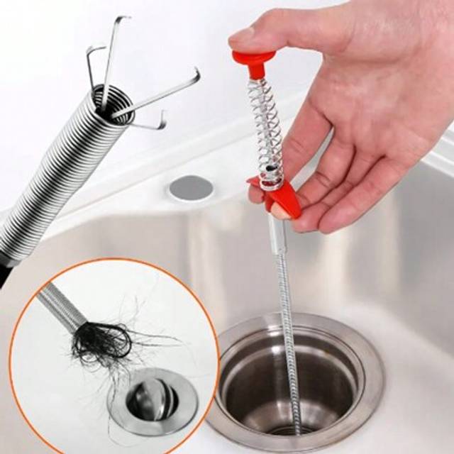 SHEIN 1pc Pipe Dredging Brush Bathroom Hair Sewer Sink Cleaning Brush Drain Cleaner Flexible Cleaner Clog