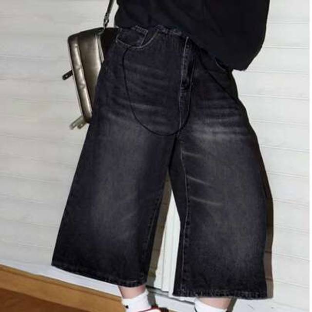 SHEIN Women Summer Jorts Y2K Washed Cat Whiskered Casual Daily Wear Fashion 90s Straight Leg Bermuda Shorts