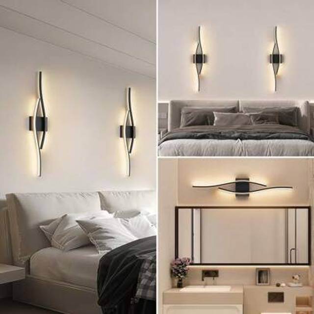 SHEIN Modern LED Wall Sconce Battery Operated Wall Sconces Set Of ONE/Two Wall Lights For Living Room With Remote Control, Dimmable/3 Color/Night-Light/Memo
