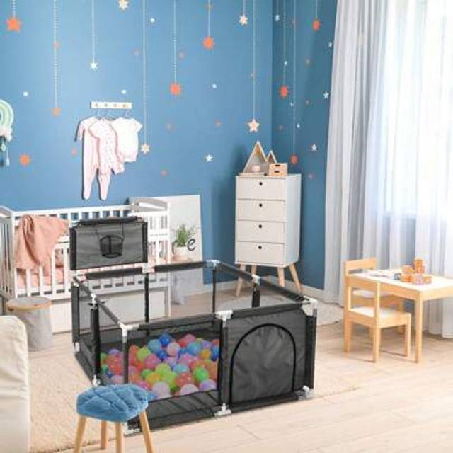 SHEIN Playpen Large Playpen Portable Safety Yard Activity Center