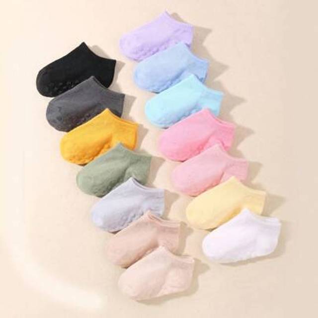 SHEIN 14 Pairs Of Fashionable Non - Slip Dot - Glue Baby Socks For Summer, Ideal For 0 - 3Y Infants & Toddlers - Breathable Newborn Socks And Toddler Socks