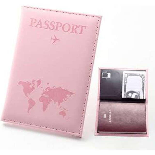SHEIN 1pc Fashion Passport Cover, Travel Document Wallet, Printed Map Design Passport Holder