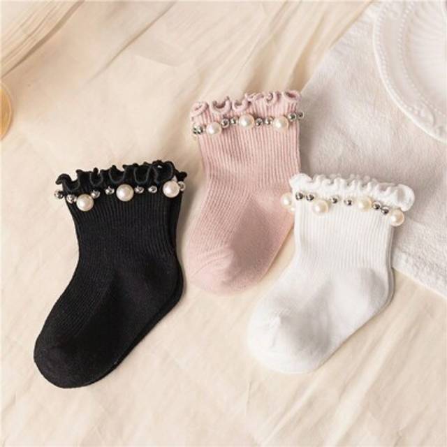 SHEIN 3Pairs/Lot Baby Girls Socks Autumn Winter Kids Big Bow Knee High Short Soft Cute Kids Christmas Sock Red Newborn Socken For 0-3Years White Light Pink