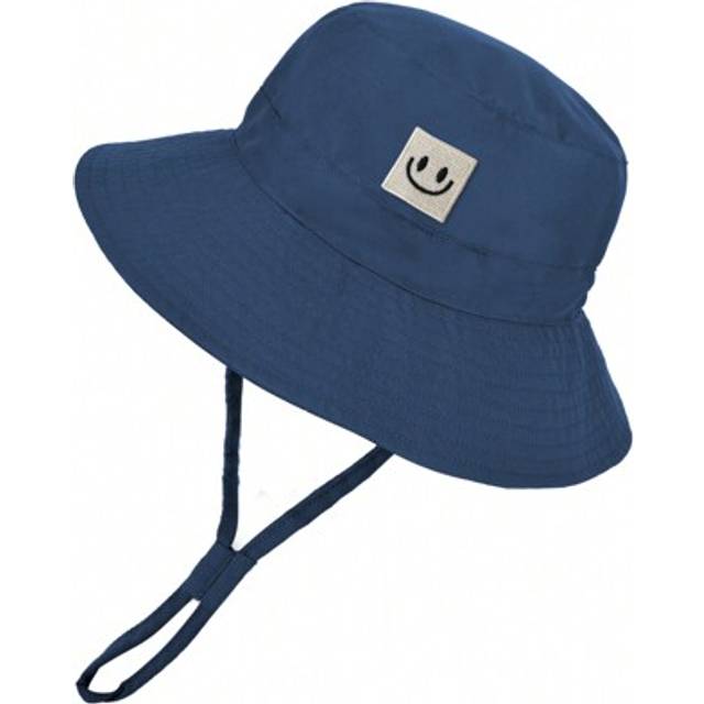 SHEIN 1pc Baby Sun Hat Smile Face Toddler Boys Girls Bucket Hat UPF 50+ Sun Protection