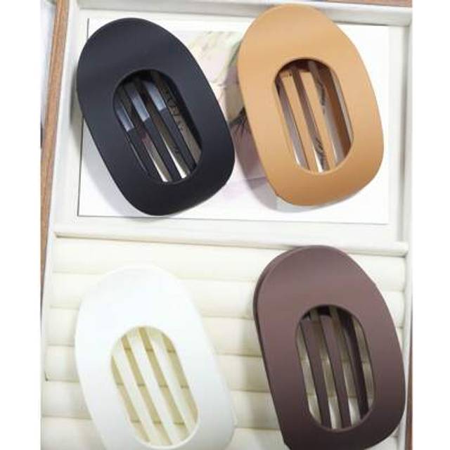 SHEIN 1pc/4pcs Retro Matte Solid Color Flat Alligator Hair Clip Hair Claws, Simple Versatile Hairclips Suitable For Long And Thick Hair