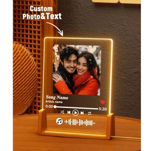 SHEIN A Custom Spotify Decorated Plaque Personalized Gift, Custom Photo, Custom Gift, Him, Her, Custom Picture Frame, Boyfriend, Girlfriend, Couple, Wife, W