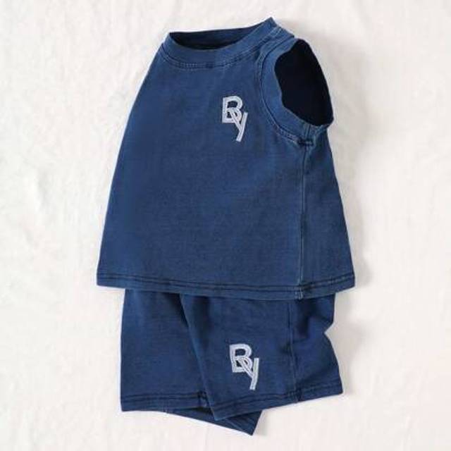 SHEIN Baby Boys&#39; Summer Embroidered Snow Flower Vest T-Shirt And Shorts Set Boy Baby Clothes Baby Boys Sets Boy Clothes Set Baby Outfit Sets Baby Clothing S
