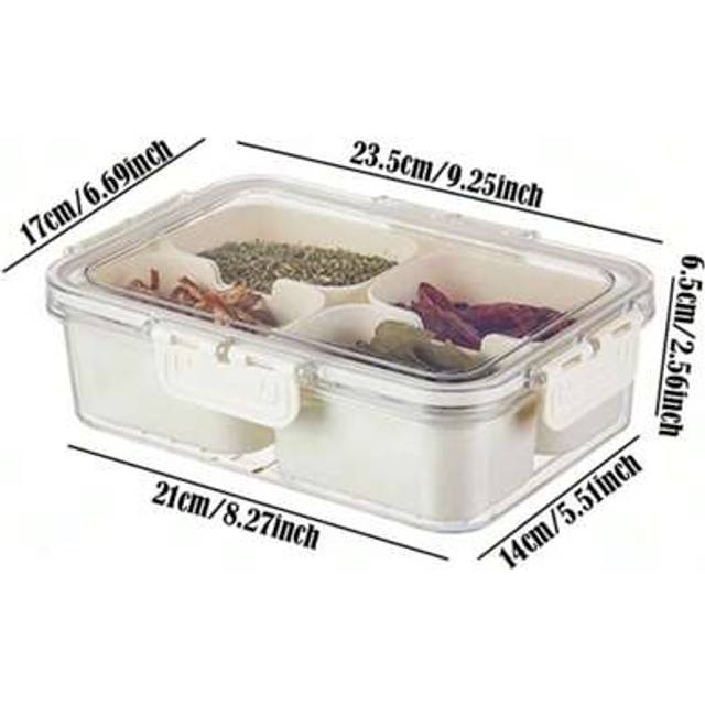 SHEIN Divided Serving Tray Snack Tray With Lid 8 Compartment Snack Box RV Camping Container