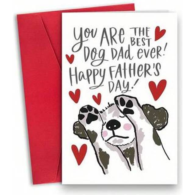 SHEIN 1PC Cute Cartoon Dog-Themed Father&#39;s Day Greeting Card Comes With An Envelope. It&#39;s A Small Gift For Dad, Made Of Paper Material. &#34;You Are The Best Do
