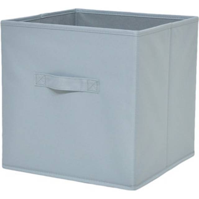 GoodHome Mixxit Light Grey Cardboard, Polyester (Pes) & Polypropylene (Pp) Storage Basket (H)31Cm (W)31Cm - One Size