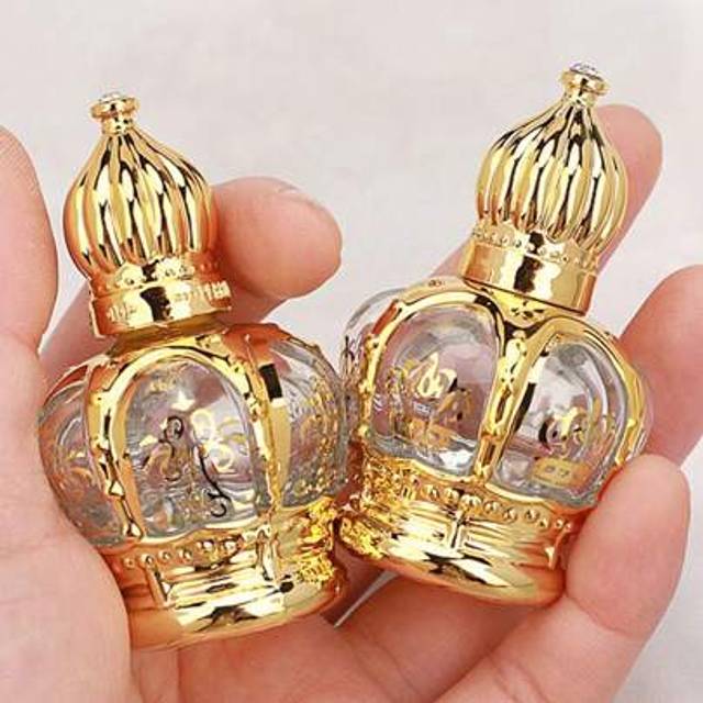 SHEIN 15ml Perfume Travel Refillable Glass Roller Bottles, Random Floral Pattern Assorted Colors