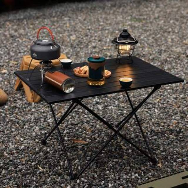 SHEIN A Camping Folding Table, Portable Beach Table, Small Aluminum Picnic Backpack Table For Outdoor Cooking, Barbecuing, Hiking, Rowing, And Travel, Avail