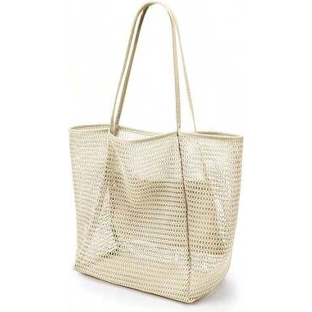 SHEIN Folding Beach Bag Mesh Handheld Summer Beach Bag Suitable For Travel