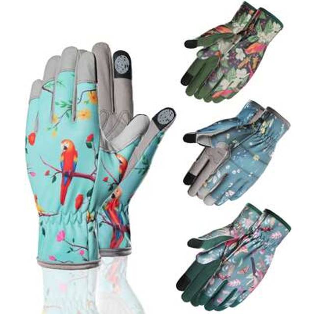 SHEIN 1 Pair Garden Gloves With Grip For Women â Thorn-Resistant, Touchscreen Compatible, Anti-Slip Work Gloves For Pruning, Planting, Weeding & Digging,