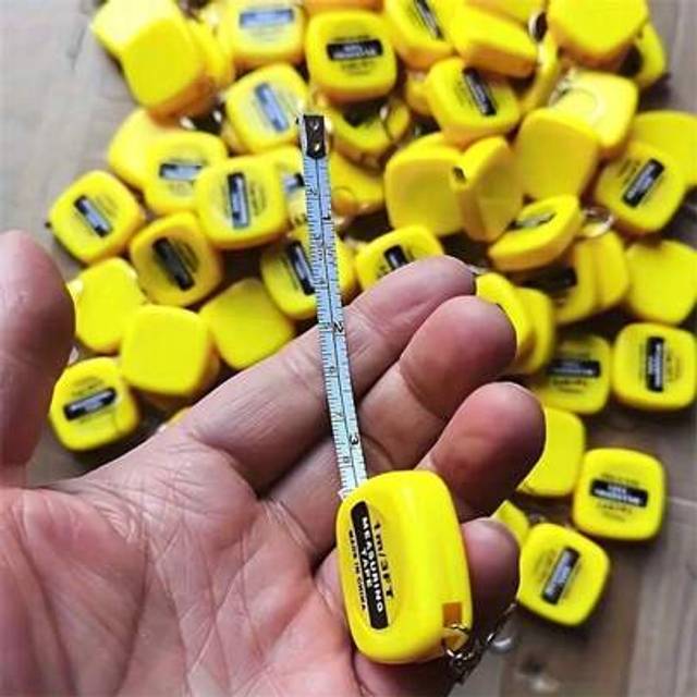 SHEIN 3PCS Compact Stainless Steel Tape Measure - 1M Portable Ruler With Keychain, Durable Pull Force Measuring Tool - Suitable For DIY And Portable Measure
