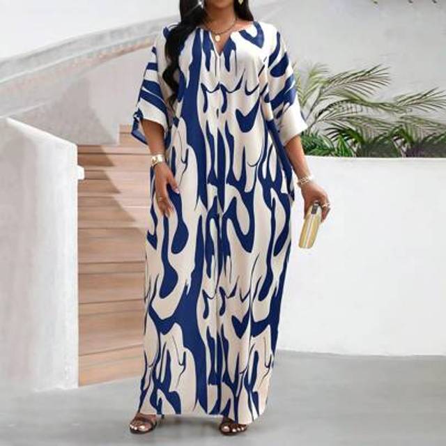SHEIN Autumn And Winter Casual Woven Notched Wrap One Piece Sleeve Maxi Plus Size Dresses Fall Women Outfits Going Out Outfits Women Robes Four Seasonseaste