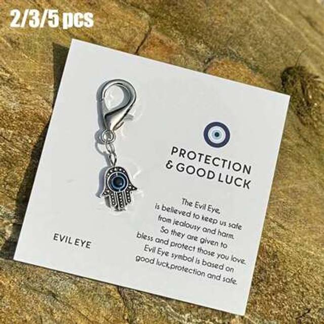 SHEIN &#39;S Hand Turkey Blue-Eyed Devil&#39;S Eye Alloy Pendant, Devil&#39;S Eye Pendant,Keychain, Bag Pendant, Earphone Pendant,Evil Eye/Hamsa Charm Clip - Evil Eye P