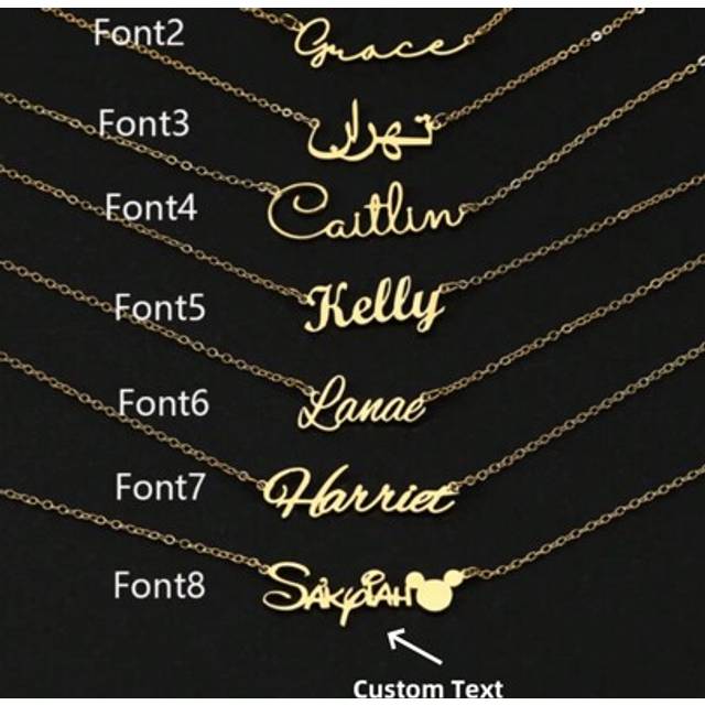SHEIN 1pc Mother&#39;s Day Gift, Personalized Name Necklace, Custom 18k Gold Name Jewelry, Women&#39;s Necklace, Her Personalized Gift, Bridesmaid Gift For Christma