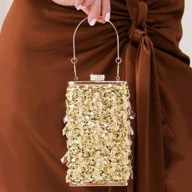 SHEIN DARO-Vintage Women Beaded Evening Bags And Clutches Bridal Clutch Purse Wedding Party Bride Handbag,Mini