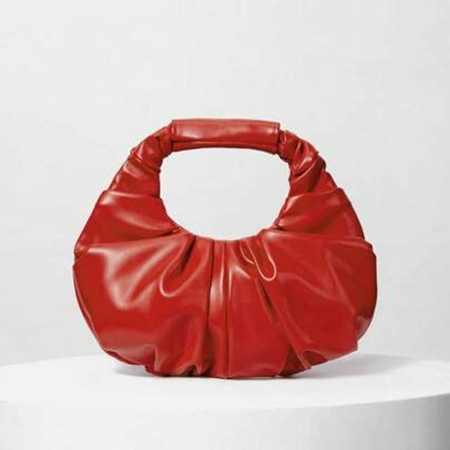SHEIN 2024 New Design Cloud Pleated Handbag, Multipurpose Casual Women&#39;s Shoulder Bag, Crescent-Shaped Clutch Purse