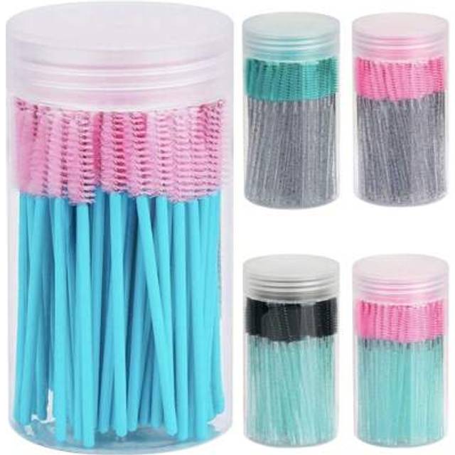 SHEIN 50/100PCS Disposable Eyelash Brush, Mascara Wands Makeup Brushes Applicators Kits For Eyelash Extensions And Eyebrow Brush With Container