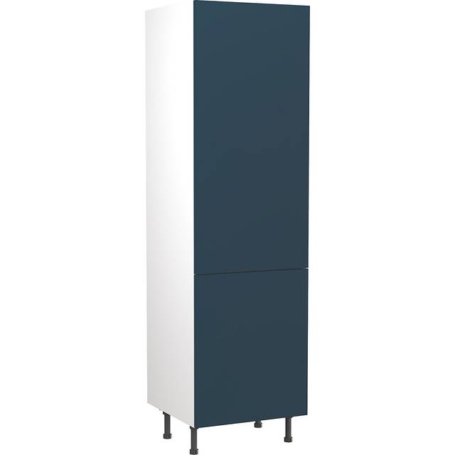 Kitchen Kit Flatpack Slab Tall Larder Cabinet 600mm - Ultra Matt Indigo Blue