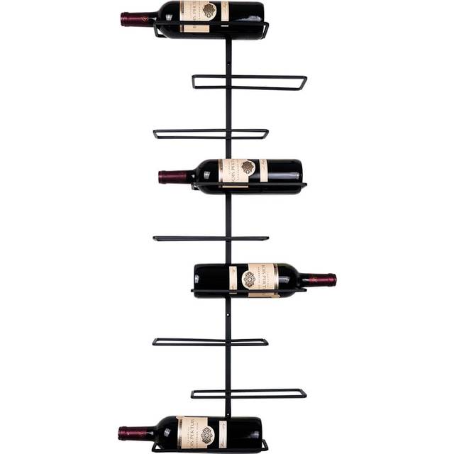 Walter - Wall mounted - Black metal - 9 bottles