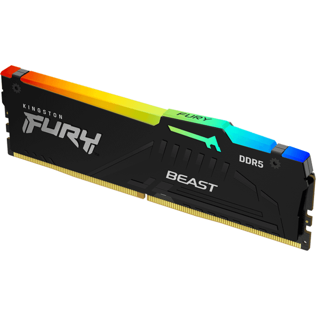 Kingston 16GB (1x16GB) DDR5 6000MHz CL30 FURY Beast RGB Svart XMP 3.0