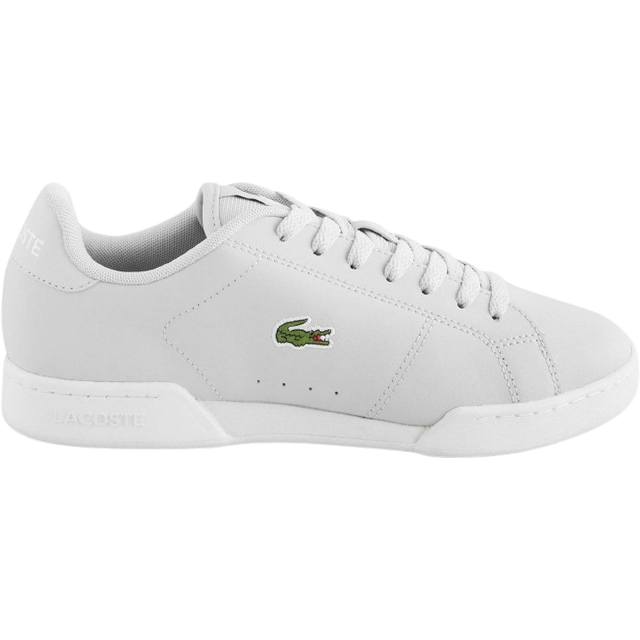 Lacoste Men's Carnaby Cup Leather Sneakers Size 9 UK Light Grey / White