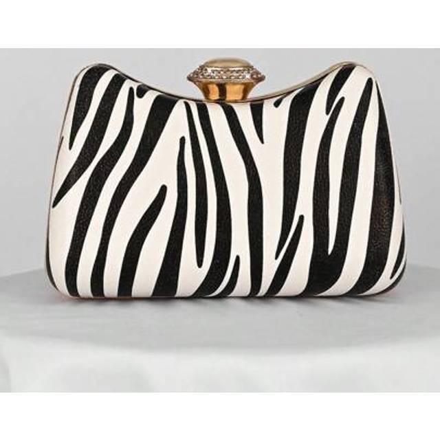 SHEIN Women&#39;s Fashionable Personalized Zebra Print Box Clutch Bag, Suitable For Wedding, Gala, Formal Events, Party Handbag, Shoulder Bag, High-Quality Chai