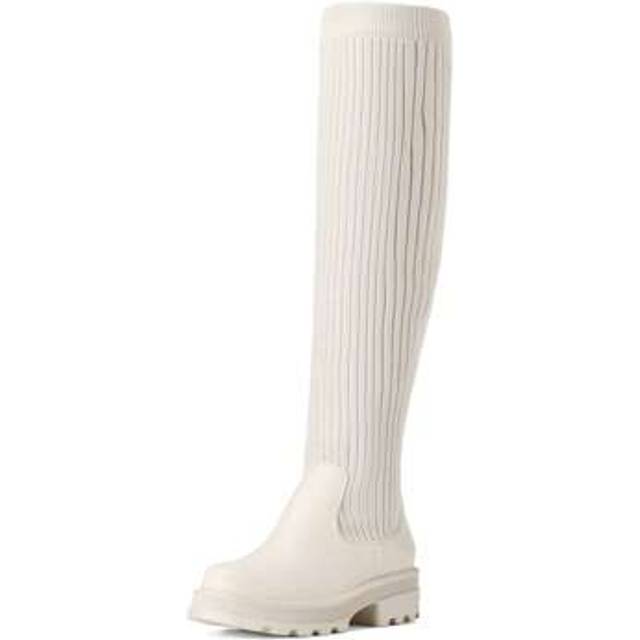 SHEIN Womens Over The Knee Boots Thigh High Boots With Knitted Shaft Durable Fashion Boots
