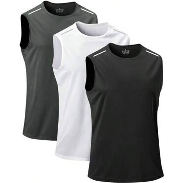 SHEIN 3pcs Men&#39;s Summer Sports Sleeveless Tank Tops, Outdoor Casual