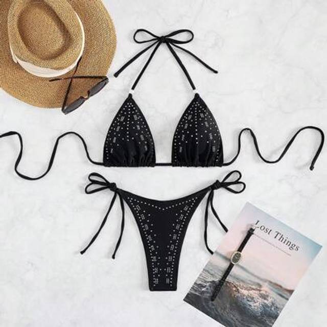 SHEIN New European And American Women Bikini Swimwear Set, For Summer Beach Vacation