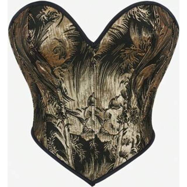SHEIN Strapless Corset Top, Women Shapewear Bustier Punk Style Embroidery Shapewear Top, Body Shaping Fitted Waist Trainer