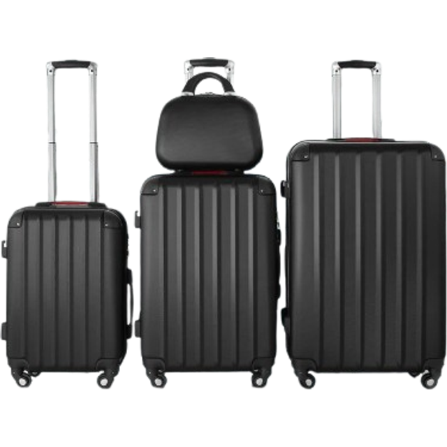 Tectake Suitcase Set 4-piece Pucci - Black, Black