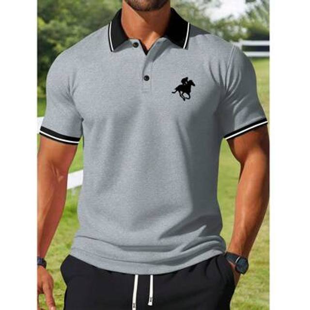SHEIN Men&#39;s Polo Shirt Polo Shirt Tennis And Golf Sportswear Lapel Polo Shirt