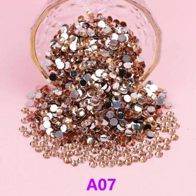 SHEIN 2mm - 6mm  Resin Rhinestones  Color Non Hotfix Flat Back Glue On Nail Gems Strass Glitter Bling Rhinestone Jelly Beads For Nail Art, Mugs, Bottles, Tu