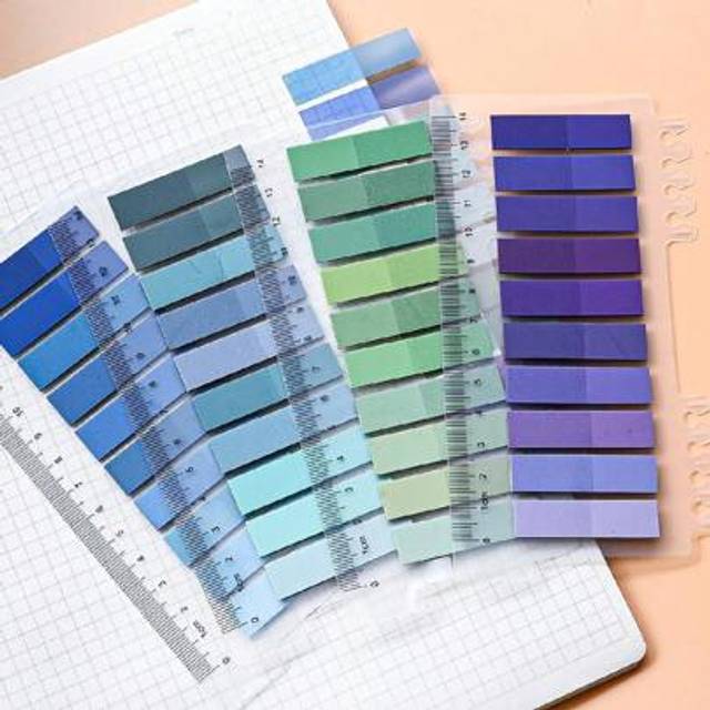 SHEIN 800pcs 4styles Retro European Color PET Memo Stickers Index Tabs, Labels In Muted Tones, Suitable For Students, Office & School Supplies Back To Schoo