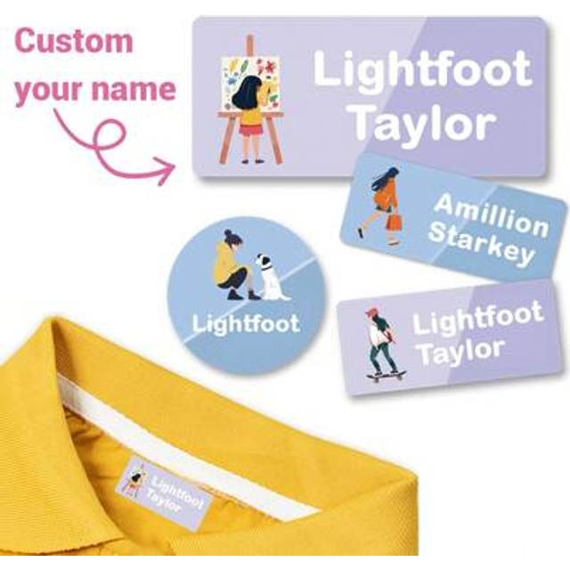SHEIN Custom Waterproof Stickers Personalized Name Labels Stickers For Kids, Back To School Supplies For Kids, Daycare Clothing Labels For Kids, Labels For