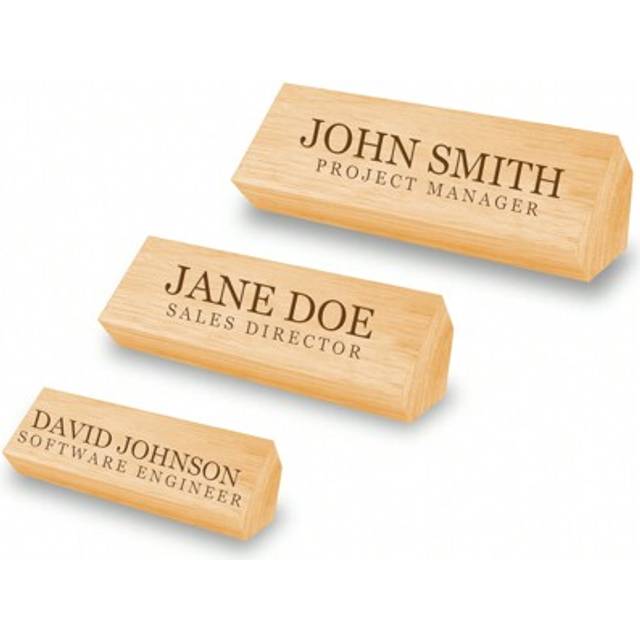 SHEIN 1 Pc Engraved Solid Wood Custom Desk Name Plate, Walnut Desk Wedge, Personalized Office Gift, Valentine Day, Valentine Day Decor Gifts Birthday Gradua