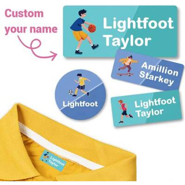 SHEIN 89pcs No Ironing, Washable, Custom Name Labels For Clothing Labels For Camp, Personalized Name Stickers For Water Bottles Labels Daycare Reusable, Clo