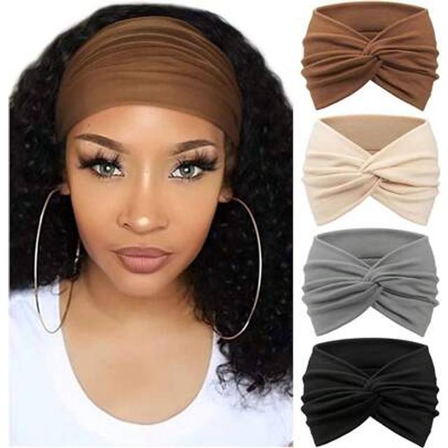 SHEIN 1pc Women Sports Headband, Boho Style Turban Head Wrap, Retro Twisted Headband For Yoga Running Sports Cycling Travel, Multi-Colors