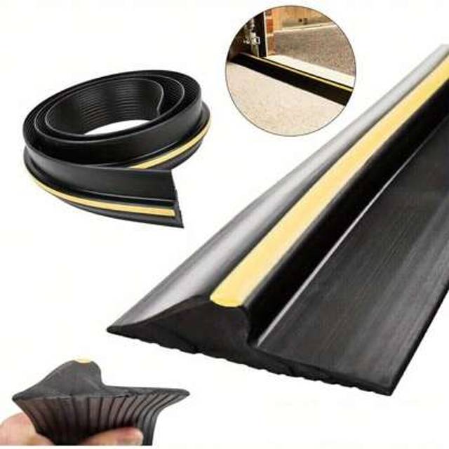 SHEIN Garage Door Seal 9FT Floor Rubber Threshold Heavy Duty Rubber Draught Excluder Weatherproof Weather Stripping For Keeping Garages