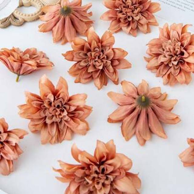 SHEIN 5/15PCS Artificial Flowers, Dahlias, Chrysanthemums, Wedding Decorations, Fake Plants Room Decor Fall Decorfake Flowers Garden Autumn Decor Centerpiec