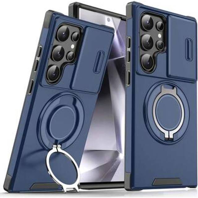 SHEIN Compatible With Samsung Galaxy S25 S24 Ultra S23 Plus 5G FE A56 A36 A26 2025 9A 9 Pro XL Case Shockproof Armor Slide Magnetic Casing For S24Ultra S23U