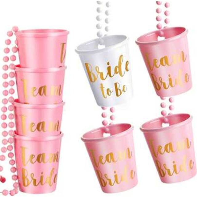 SHEIN 7pcs Team Bridesmaid Wedding Party Cups - Bride Cup & Bridesmaid Cups Bachelore Party Decorations - Bridal Shower Cups,Reusable Bachelorette Supplies