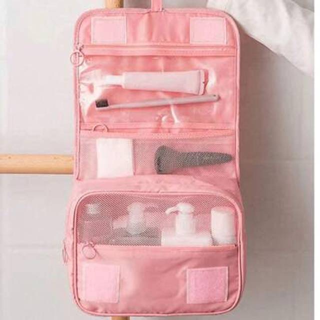 SHEIN Letter Graphic Hanging Make Up Bag Waterproof Makeup Bag Toiletry Bag School Supplies School Stuff For College Dorm For Student Cruise Essential Make