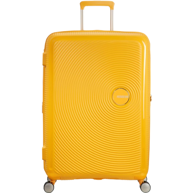 American Tourister Soundbox 77cm 4-Wheel Expandable Suitcase - Golden Yellow