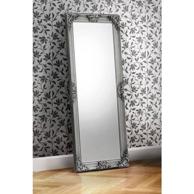 Julian Bowen Rococo Pewter Lean-To Dressing Mirror - Silver - 170 x 80cm